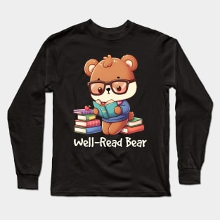 Cute Well Read Bear Long Sleeve T-Shirt